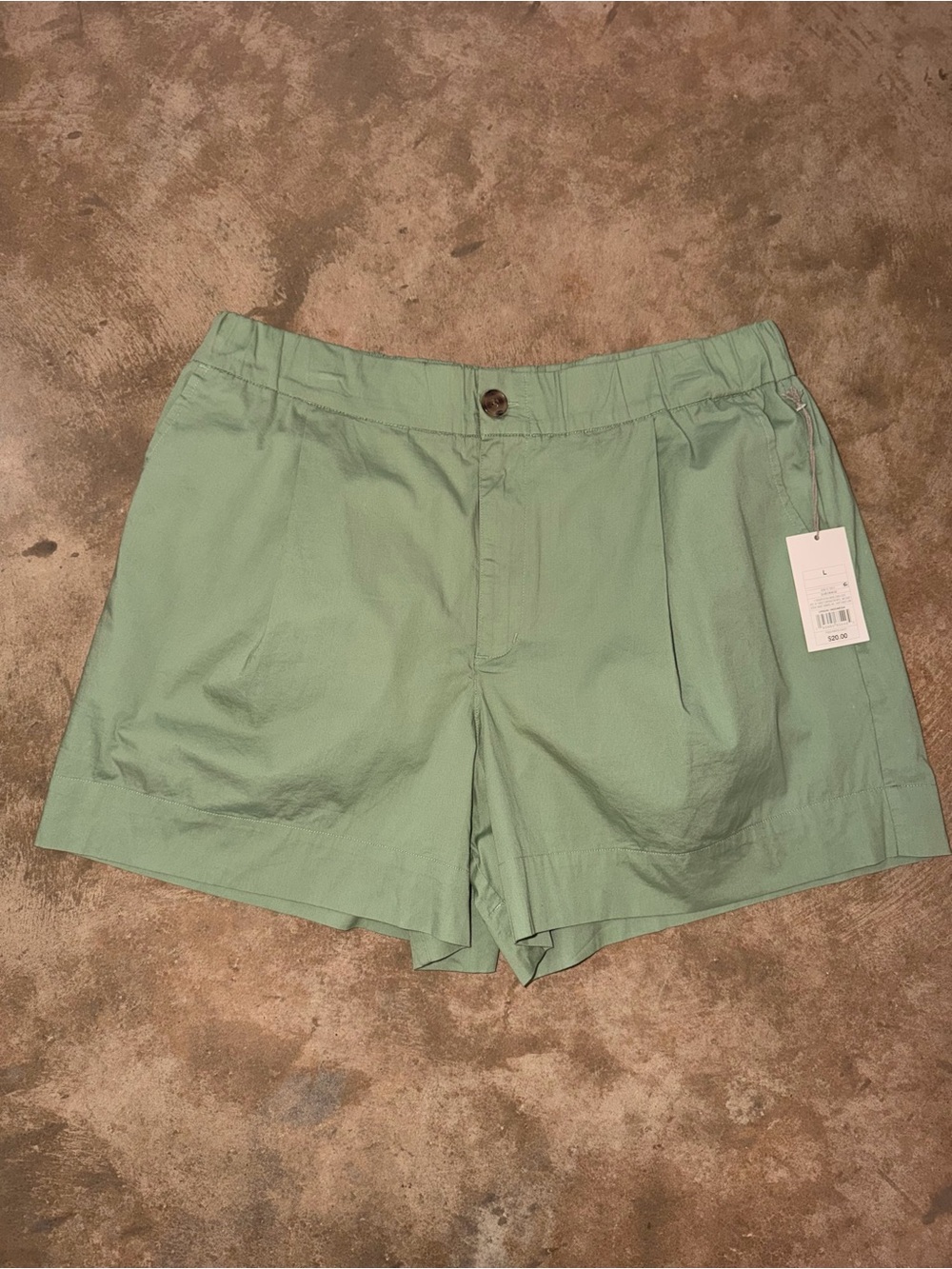 A New Day Olive Green Pull On Shorts NWT Women’s Large Cotton Blend